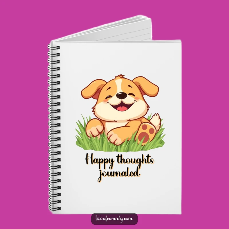 Funny Happy Dog Notebook: Jot Down Your Joys with This Hilarious Grass-Rolling Journal!