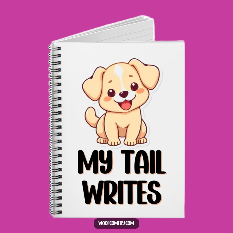 Kawaii Dog Notebook - Floppy Ears Wagging Tail Journal Gift