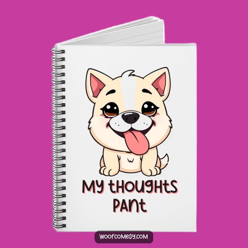 Kawaii Dog Panting Notebook - Goofy Tongue Journal Gift
