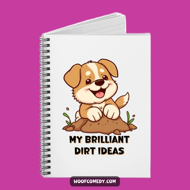 Funny Kawaii Dog Notebook: Jot Down Ideas with Joyful Digging Paws