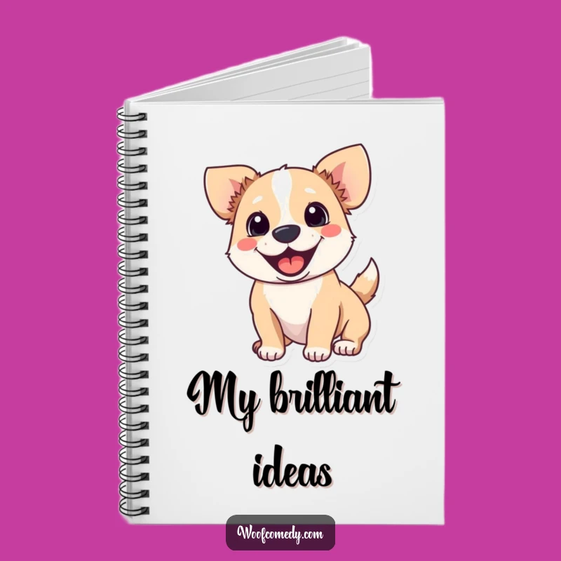 Funny Excited Dog Notebook: Jot Down Happy Thoughts