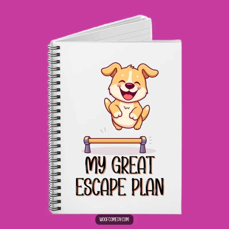 Funny Dog Leaping Notebook: Jot Down Your Joyful Thoughts
