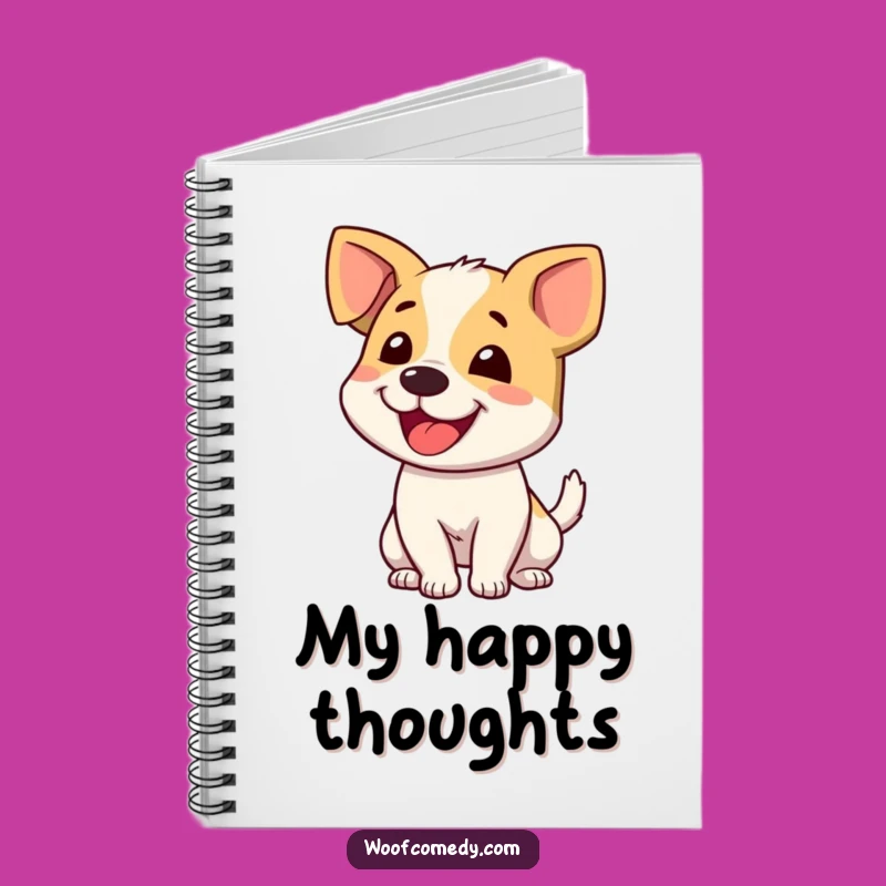 Funny Dog Wagging Tail Notebook: Jot Down Happy Thoughts and Ideas