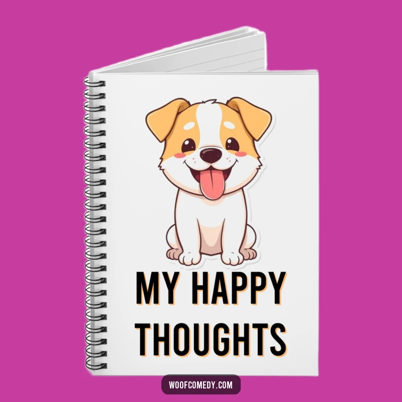 Funny Dog Panting Notebook: Jot Down Happy Thoughts, Hilarious Cover, Gift