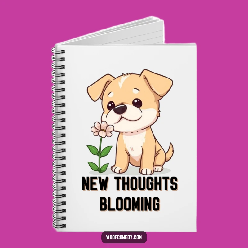 Funny Curious Dog Tilted Head Notebook - Thoughtful Dog Journal Gift