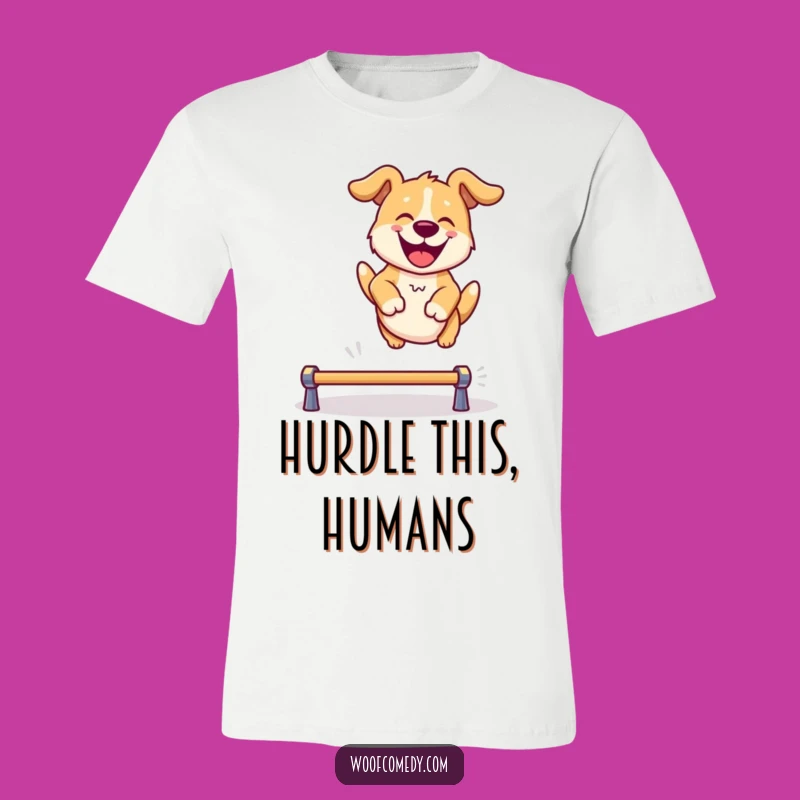 Funny Dog Leaping T-Shirt: Wear Your Joyful Pup's Energy