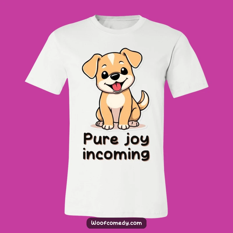 Funny Floppy Ear Dog T-Shirt: Cute Wagging Tail Pup Tee for Cheerful Vibes