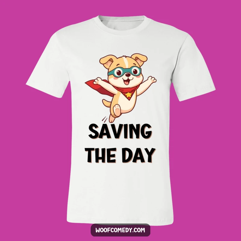 Kawaii Hero Dog T-Shirt: Funny and Cute Superhero Style