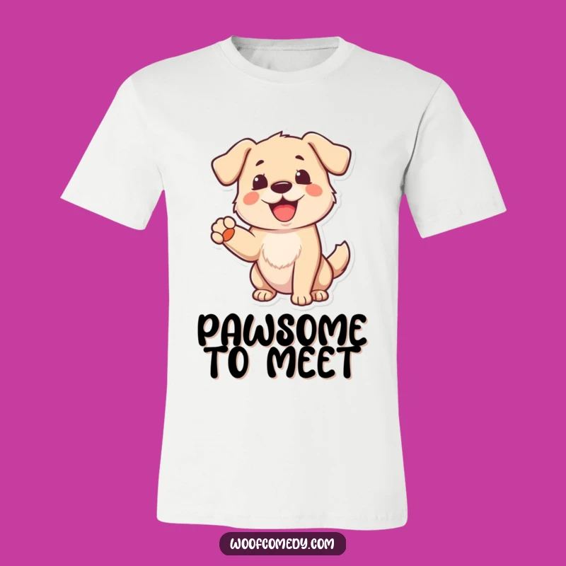Funny Dog Greeting T-Shirt: Cheerful Barking Canine Tee, Perfect Gift!