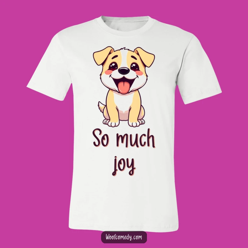 Funny Excited Dog Tongue Out T-Shirt - Comical Happy Canine Tee Gift