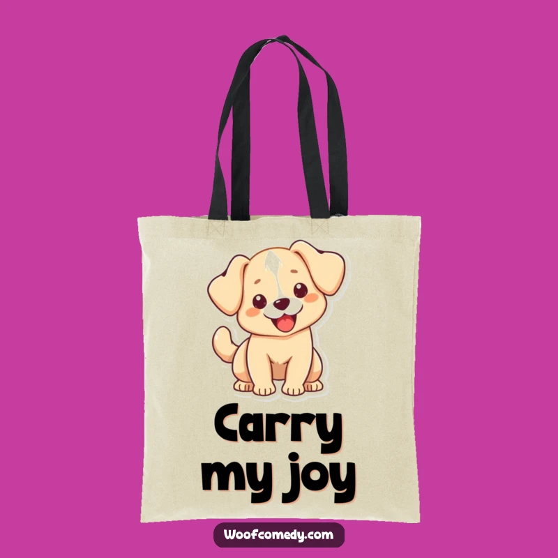 Cute Kawaii Dog Tote Bag - Floppy Ears Exuberant Wag Gift