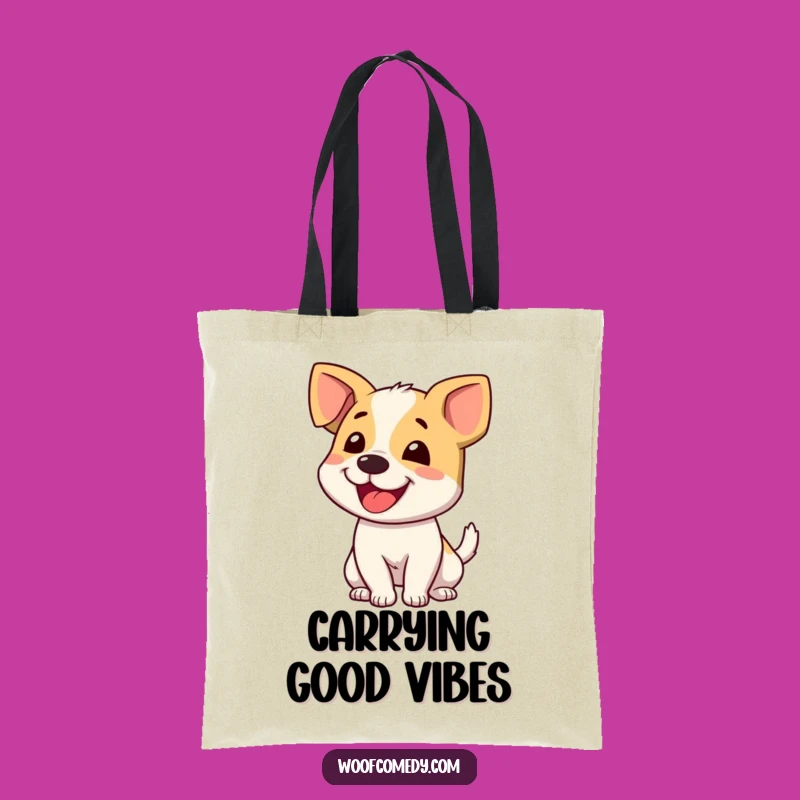 Funny Dog Wagging Tail Tote Bag: Carry Your Joyful Spirit Everywhere