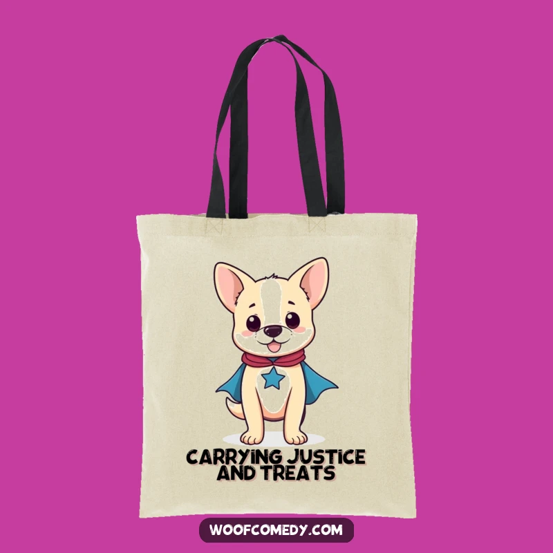 Funny Proud Dog Tote Bag: Carry Your Heroic Style