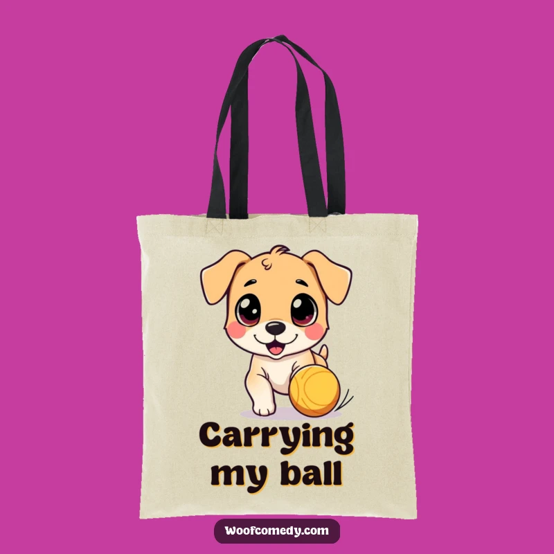 Funny Dog Ball Chase Tote Bag - Carry Your Playful Spirit!
