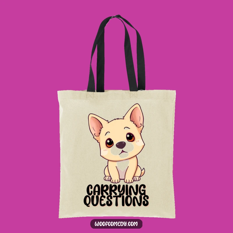 Funny Dog Head Tilt Tote Bag: Carry Your Curious Spirit Everywhere