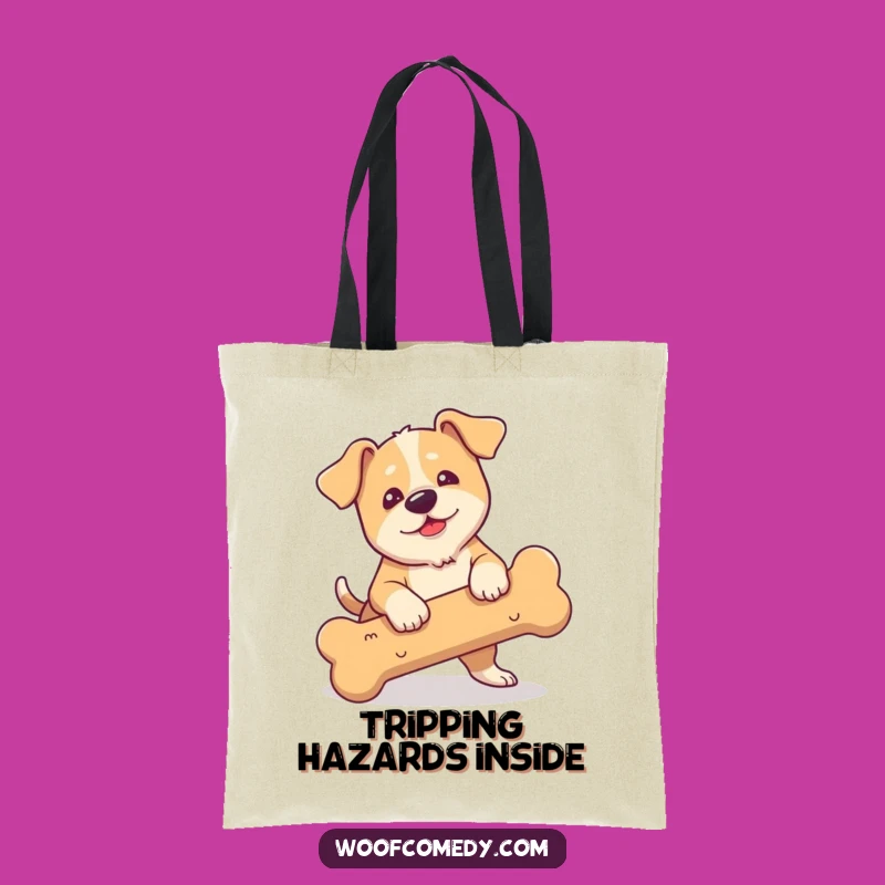 Funny Clumsy Dog Tote Bag: Carry Your Goods and Your Giggles with This Hilarious Design!