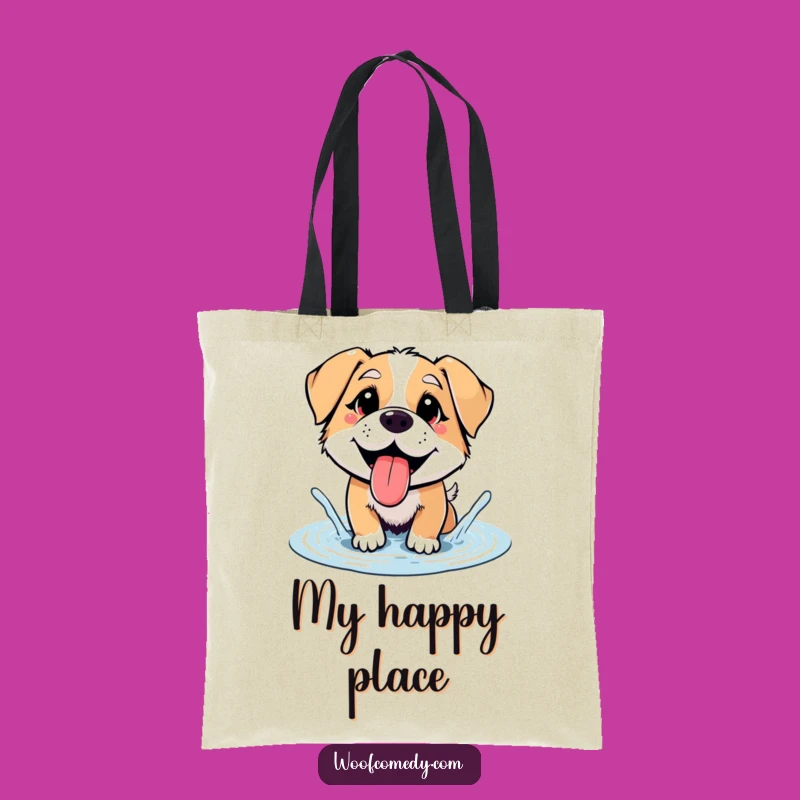 Funny Splashing Dog Tote Bag - Carry Fun & Joy Everywhere