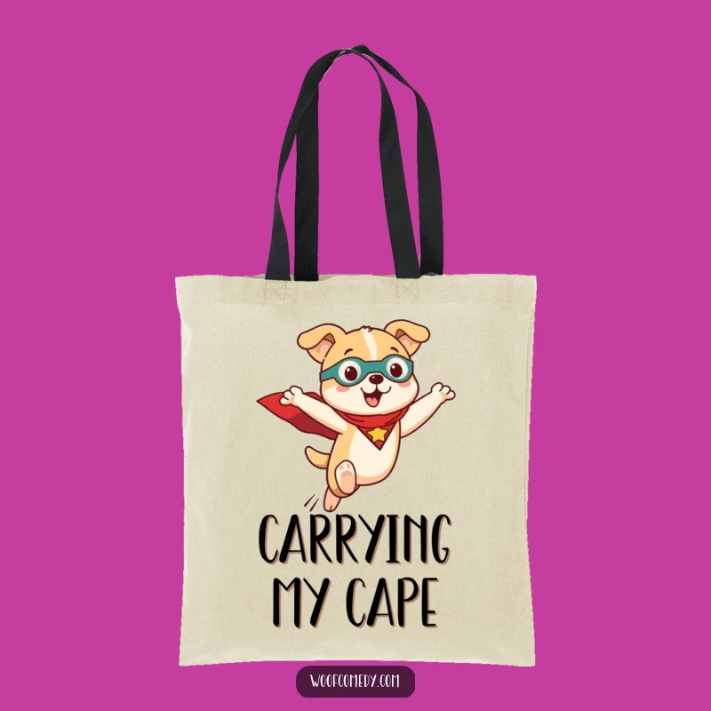 Kawaii Hero Dog Tote: Carry Your Essentials with Cute Power